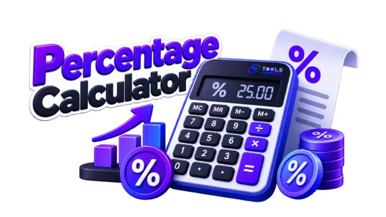 Percentage Calculator for calculating student marks, profit percentage, percentage change, and percentage difference.